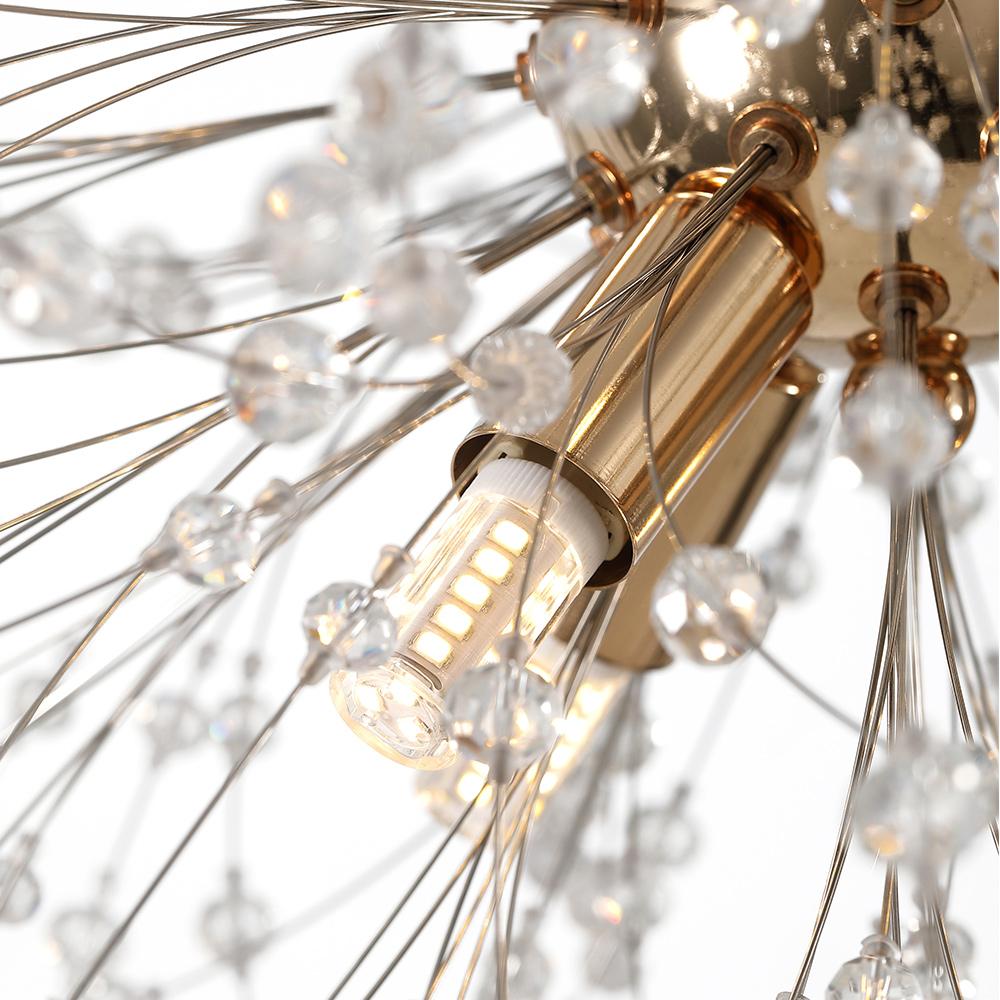 Alvsang Dandelion Crystal Metal Chandelier