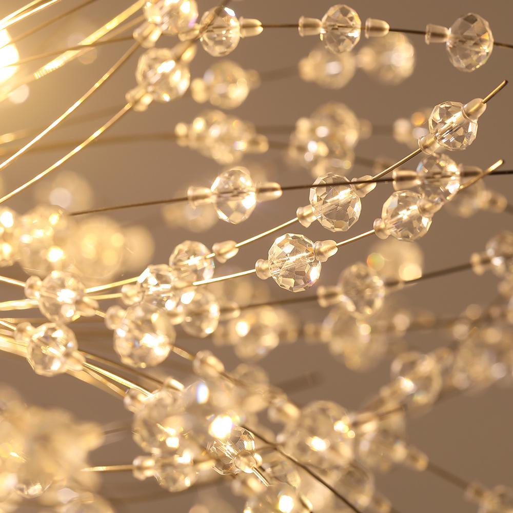Alvsang Dandelion Crystal Metal Chandelier