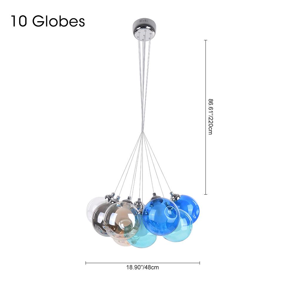 Wægnuli Unique Multi-Color Glass Chandelier