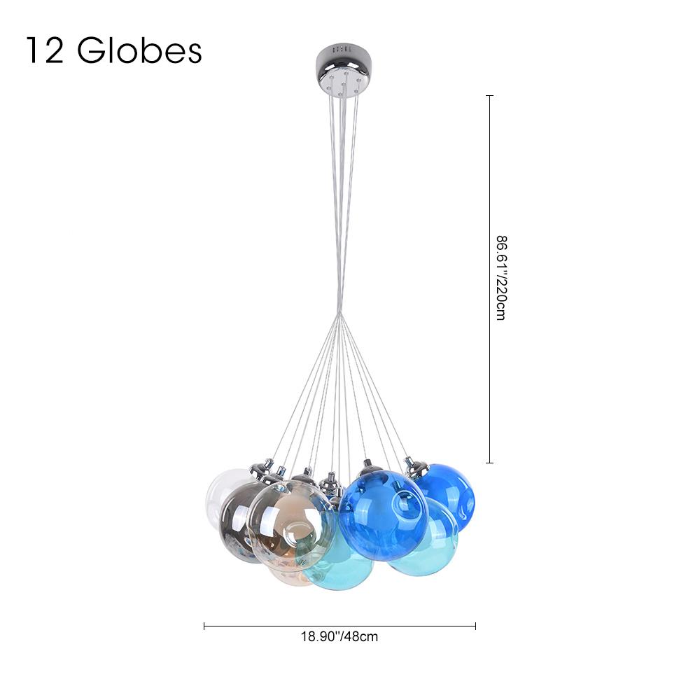 Wægnuli Unique Multi-Color Glass Chandelier
