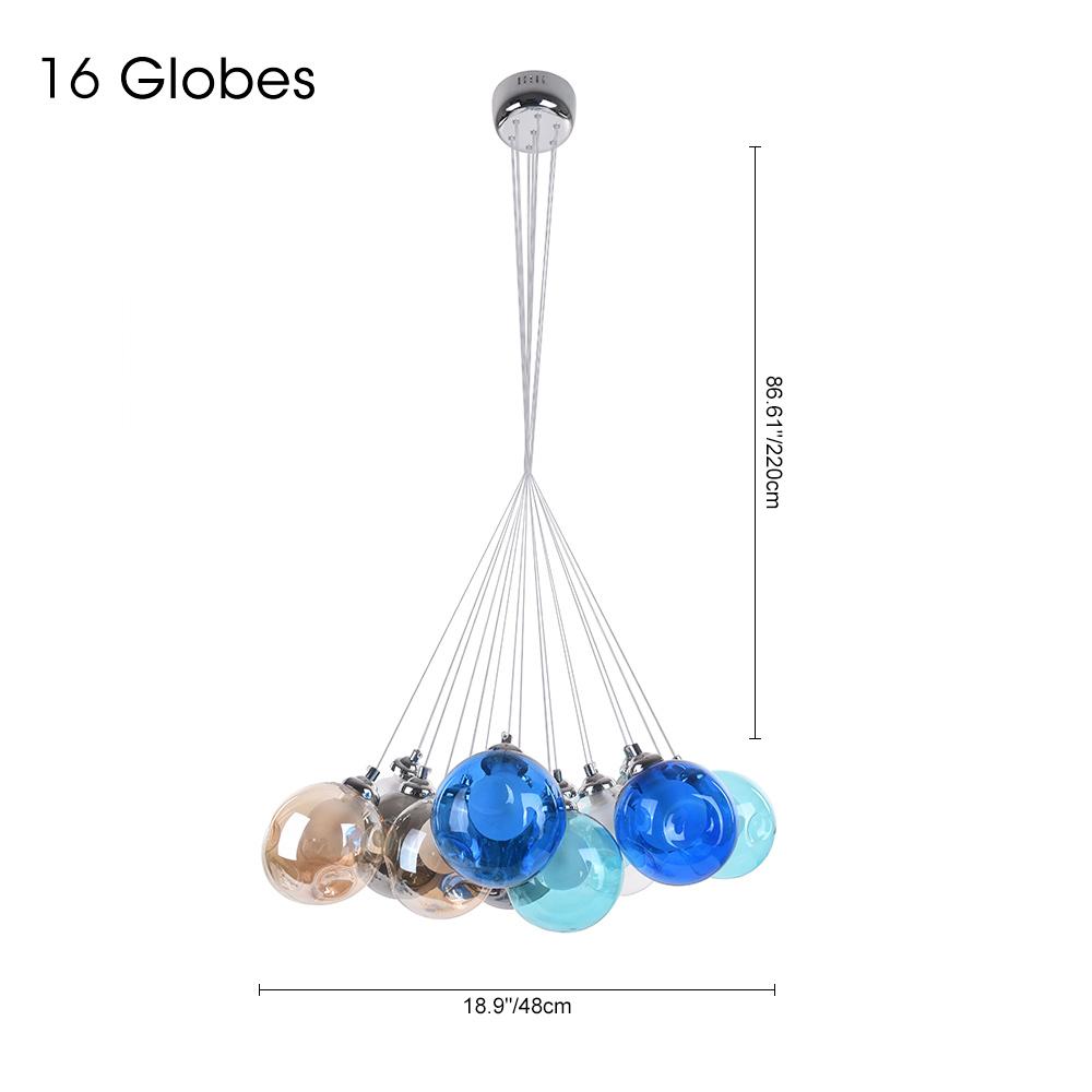 Wægnuli Unique Multi-Color Glass Chandelier