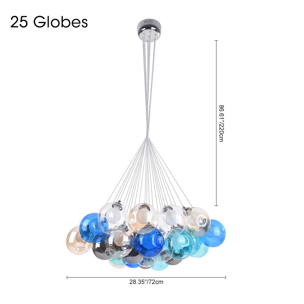 Wægnuli Unique Multi-Color Glass Chandelier