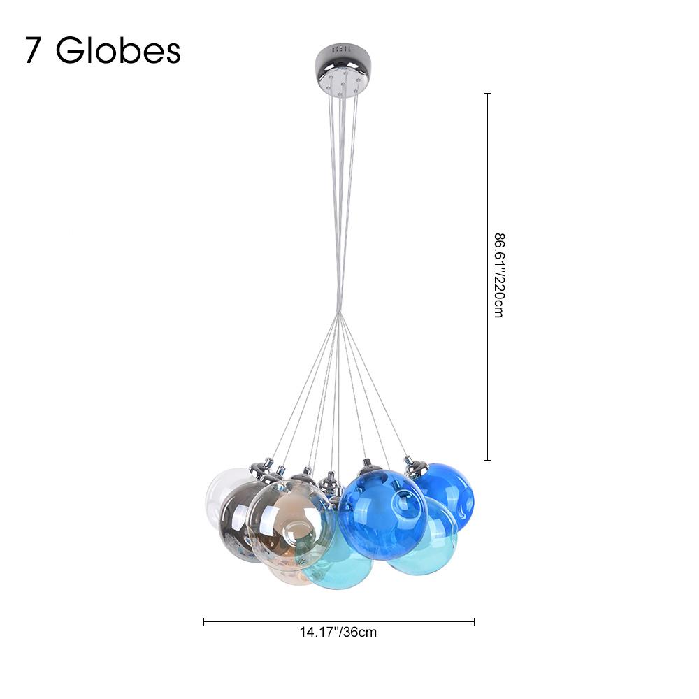 Wægnuli Unique Multi-Color Glass Chandelier