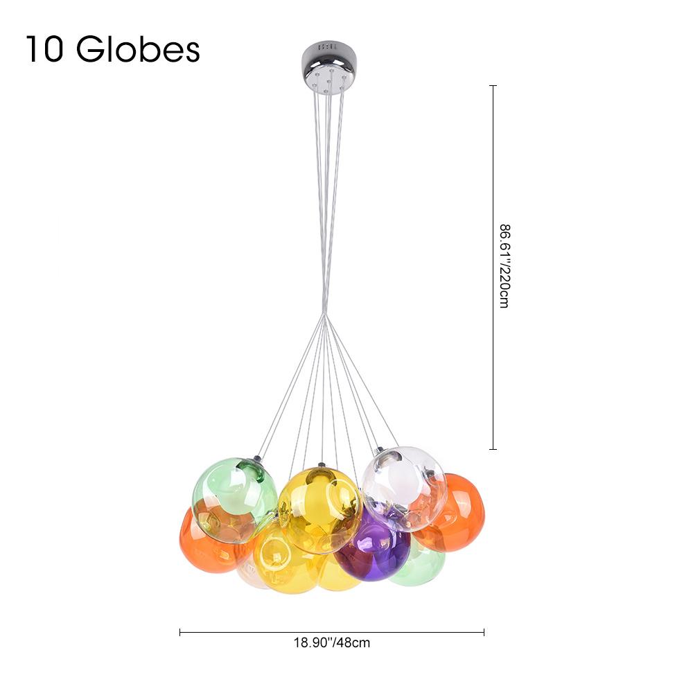 Wægnuli Unique Multi-Color Glass Chandelier
