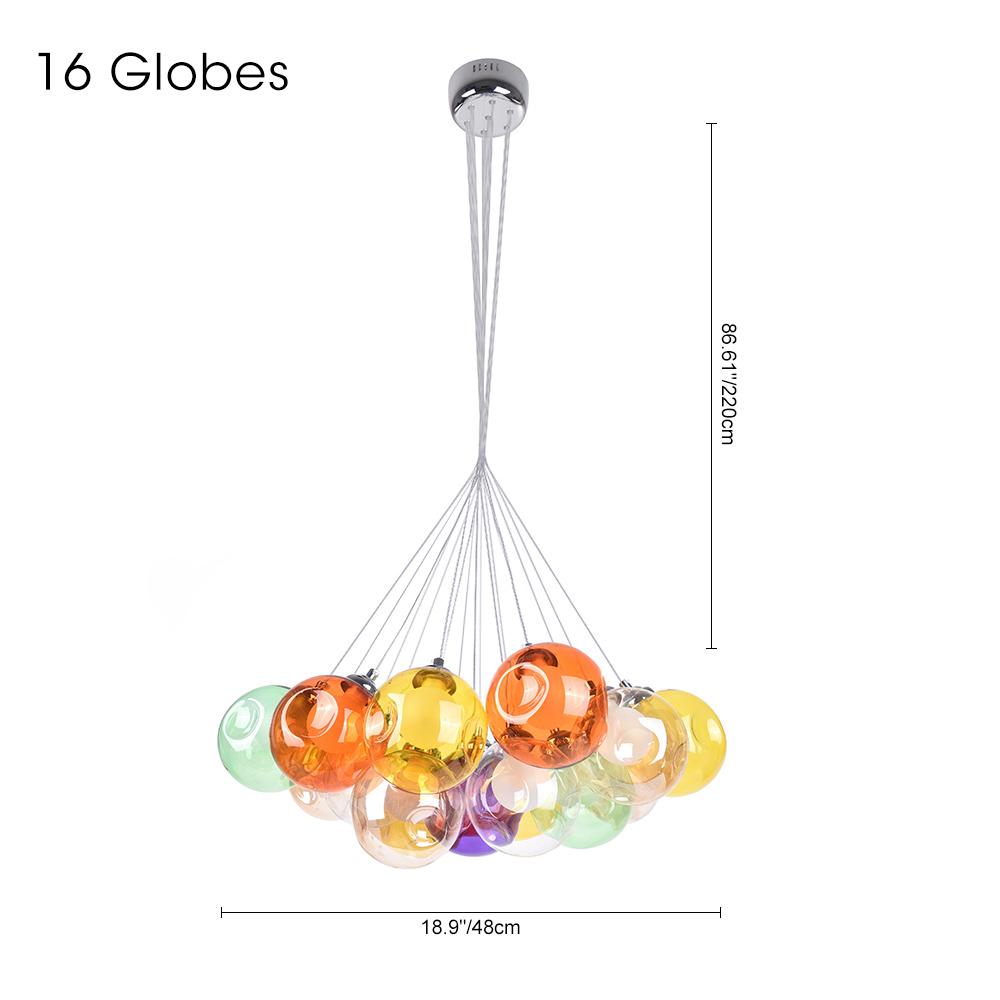 Wægnuli Unique Multi-Color Glass Chandelier
