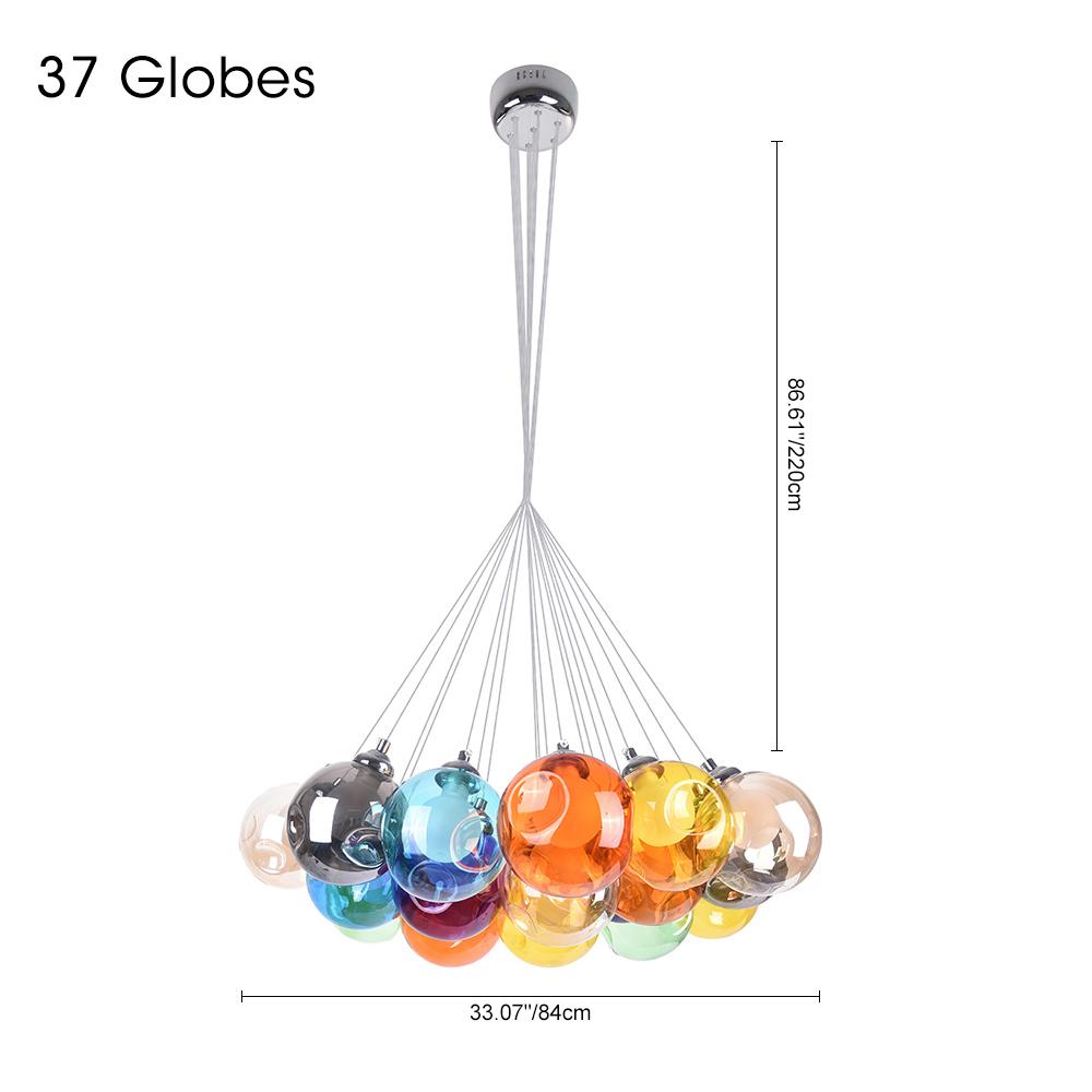 Wægnuli Unique Multi-Color Glass Chandelier