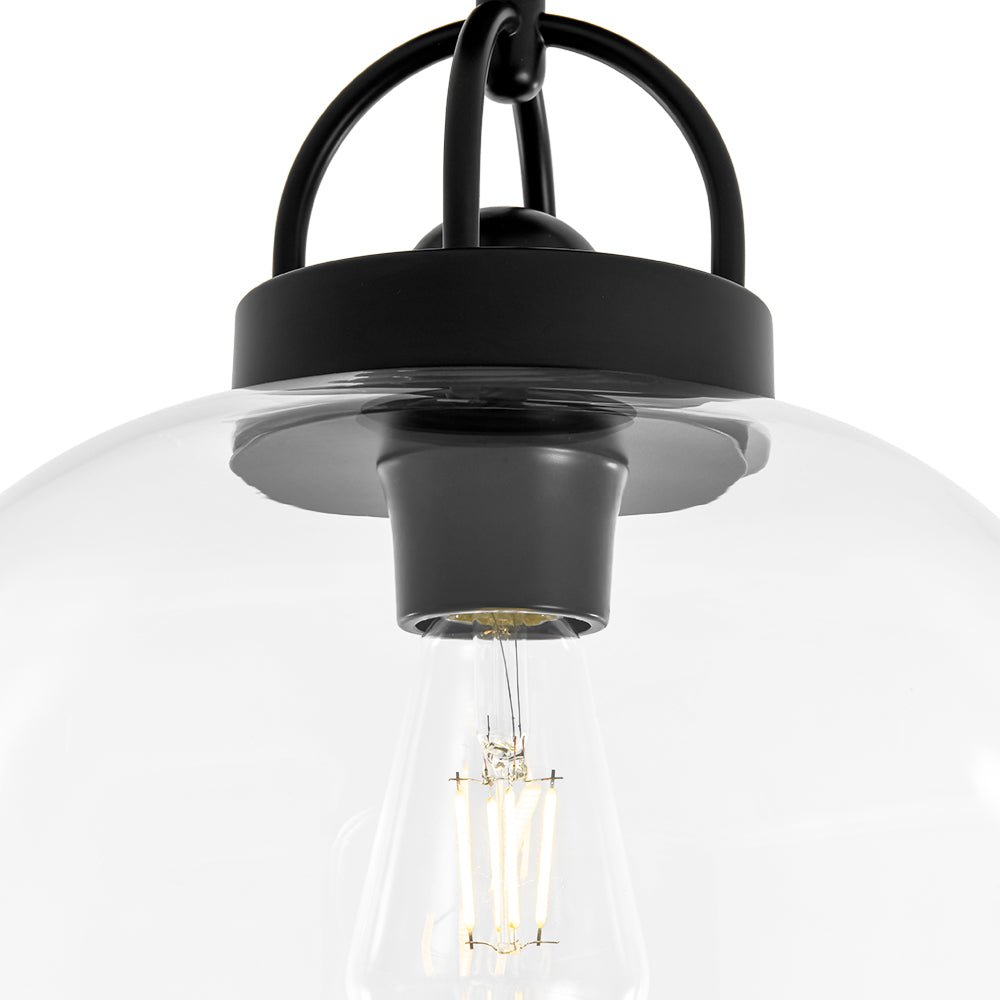 Qvistuli Modern Shade Clear Glass Semi Flush Mount Ceiling Light