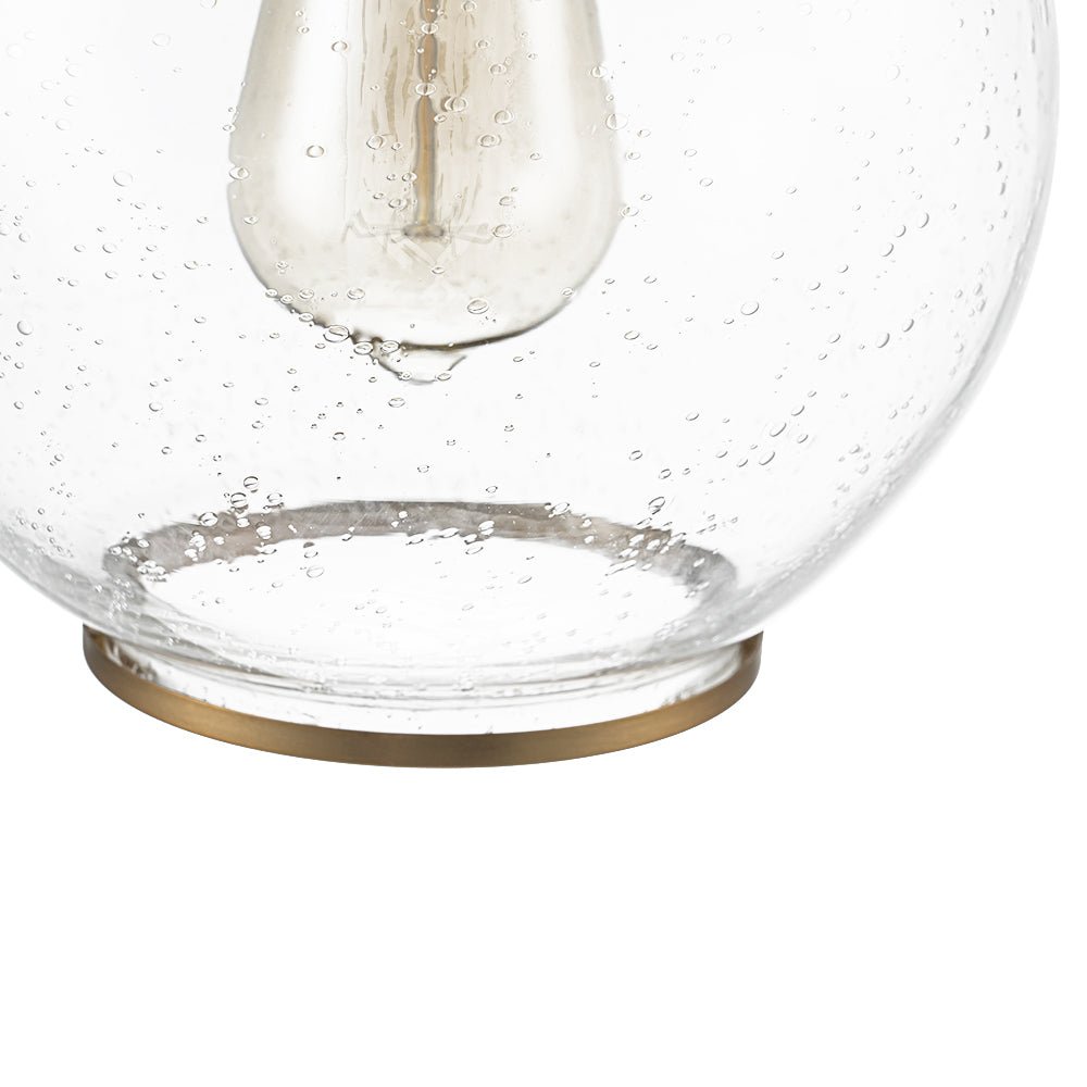 Kvennunix Corded Seeded Globe Glass Pendant Light