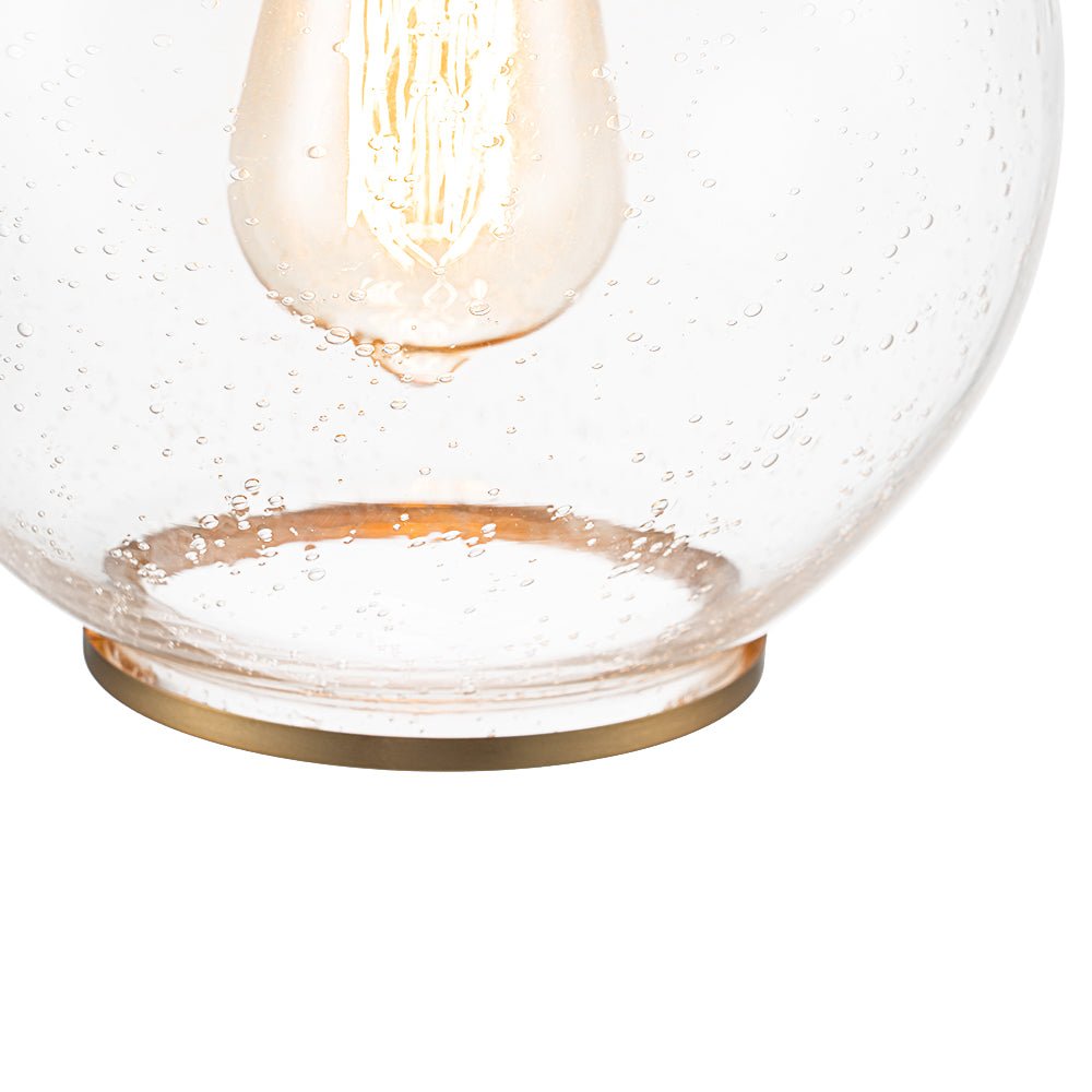 Kvennunix Corded Seeded Globe Glass Pendant Light