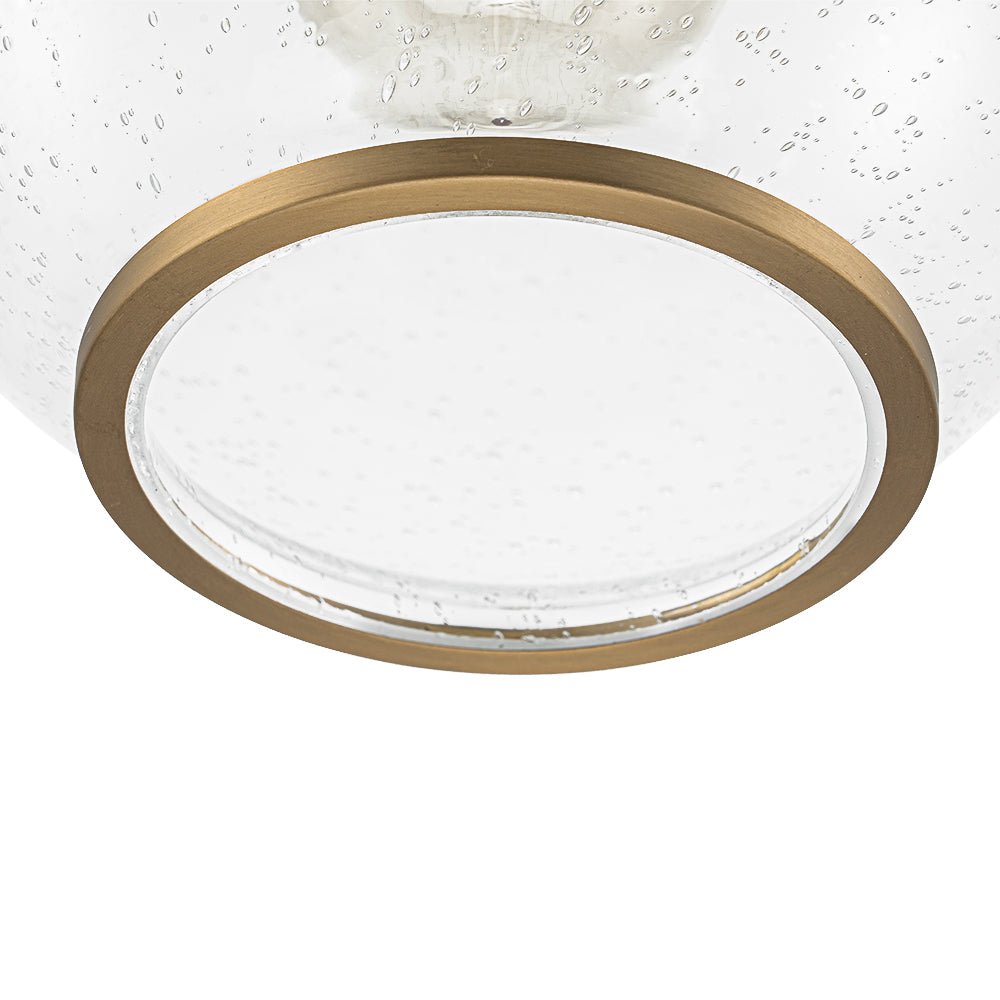 Kvennunix Corded Seeded Globe Glass Pendant Light