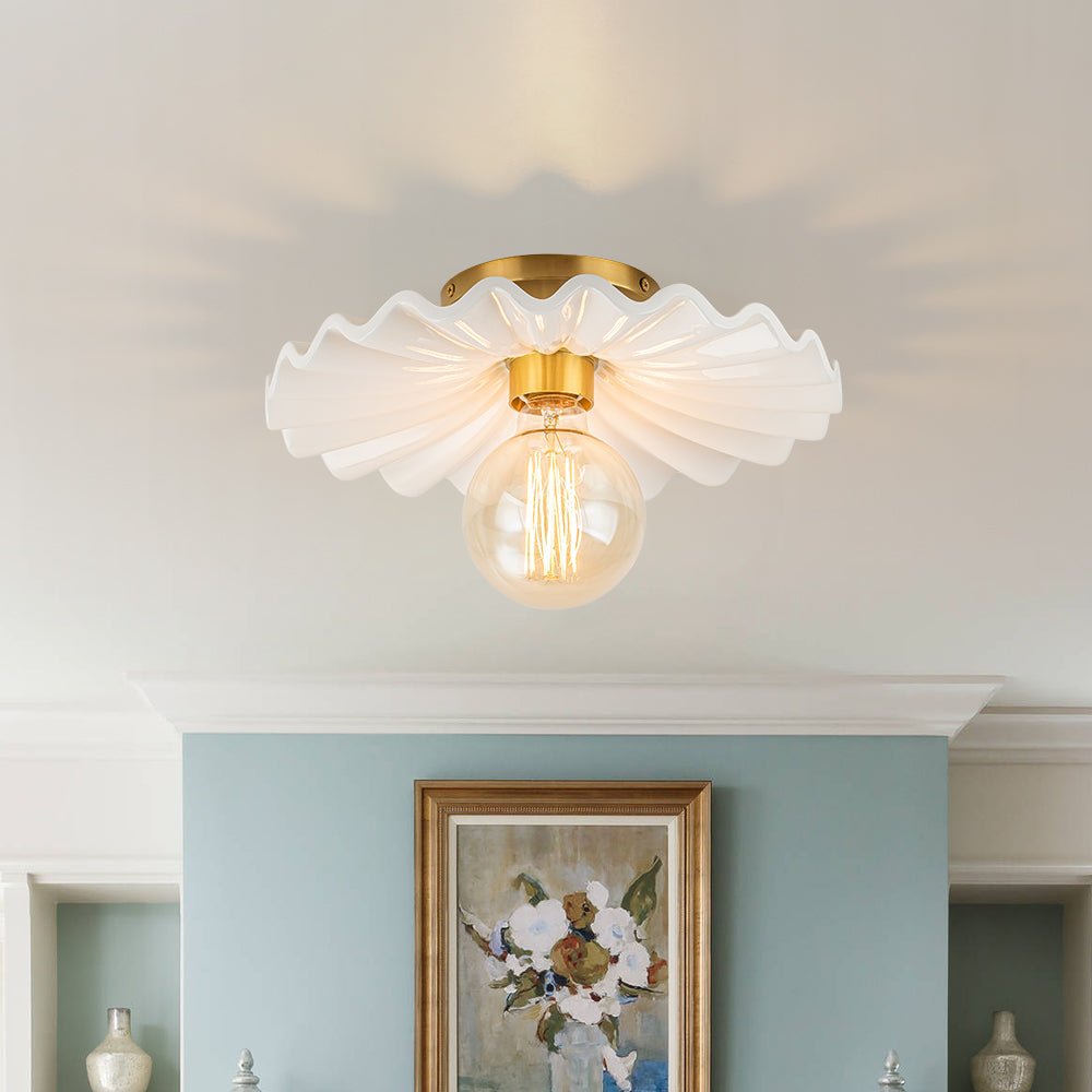 Valona Modern Ceramic Semi Flush Mount