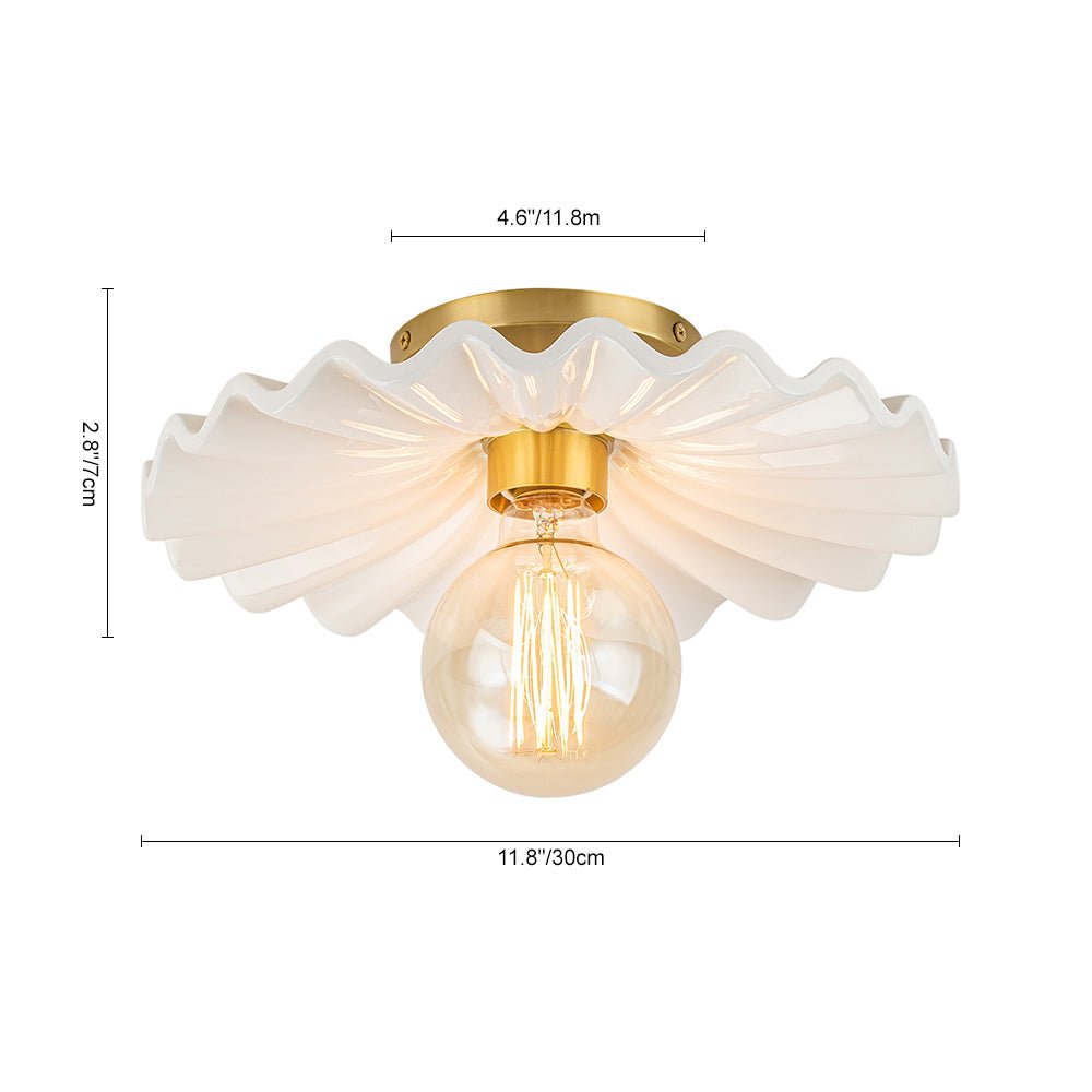 Valona Modern Ceramic Semi Flush Mount