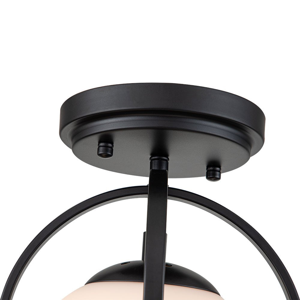 Ljomun Opal Glass Sphere Semi-Flush Mount