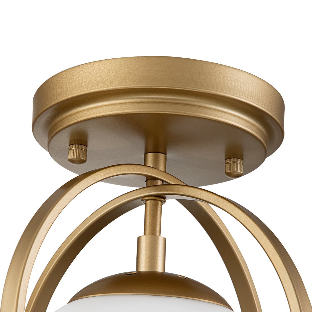 Ljomun Opal Glass Sphere Semi-Flush Mount