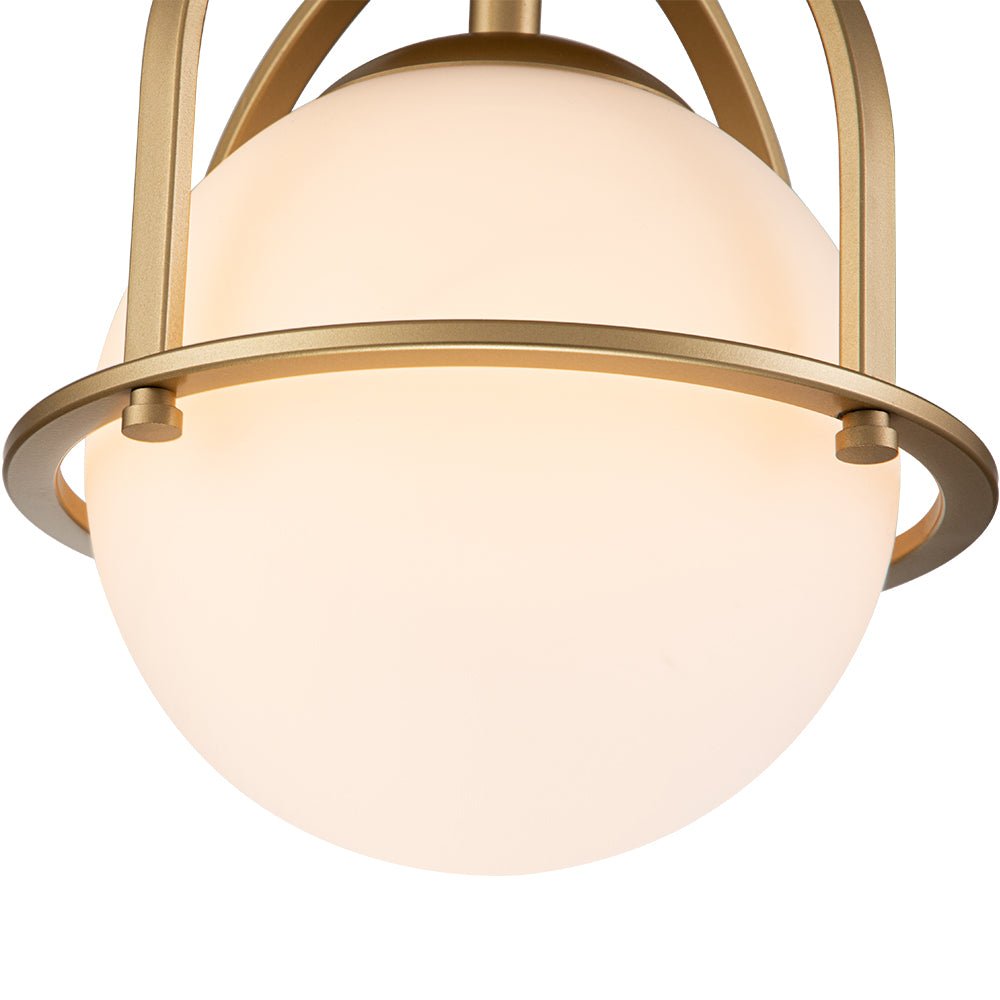 Ljomun Opal Glass Sphere Semi-Flush Mount