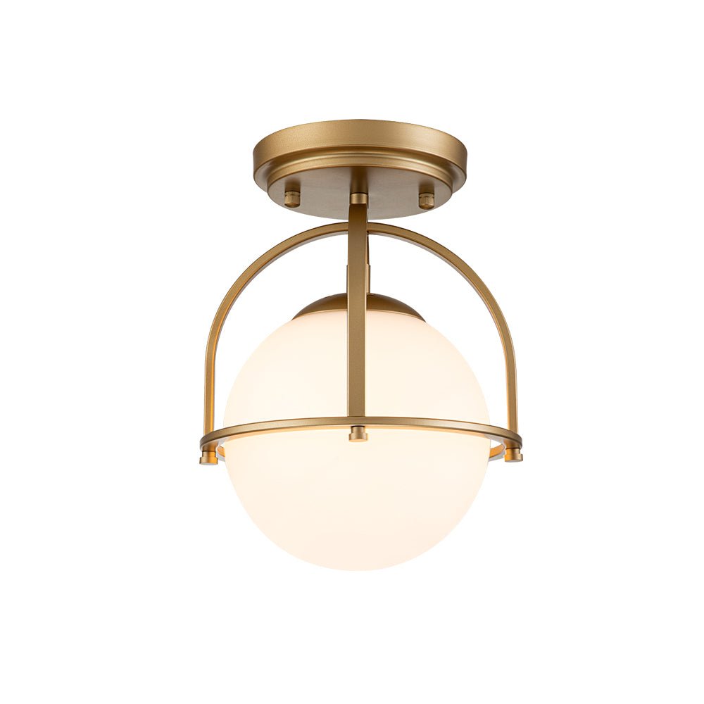 Ljomun Opal Glass Sphere Semi-Flush Mount