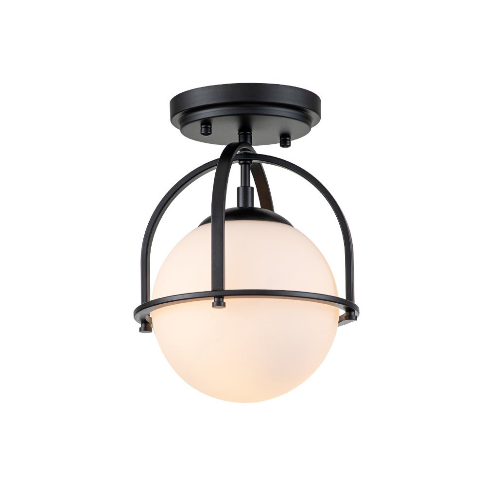 Ljomun Opal Glass Sphere Semi-Flush Mount