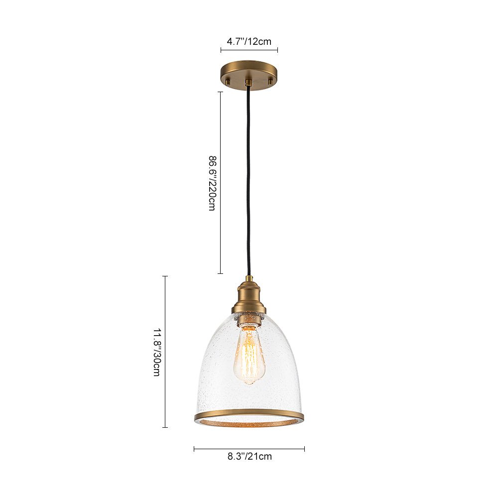 Xylia Modern Glass Dome Pendant Light