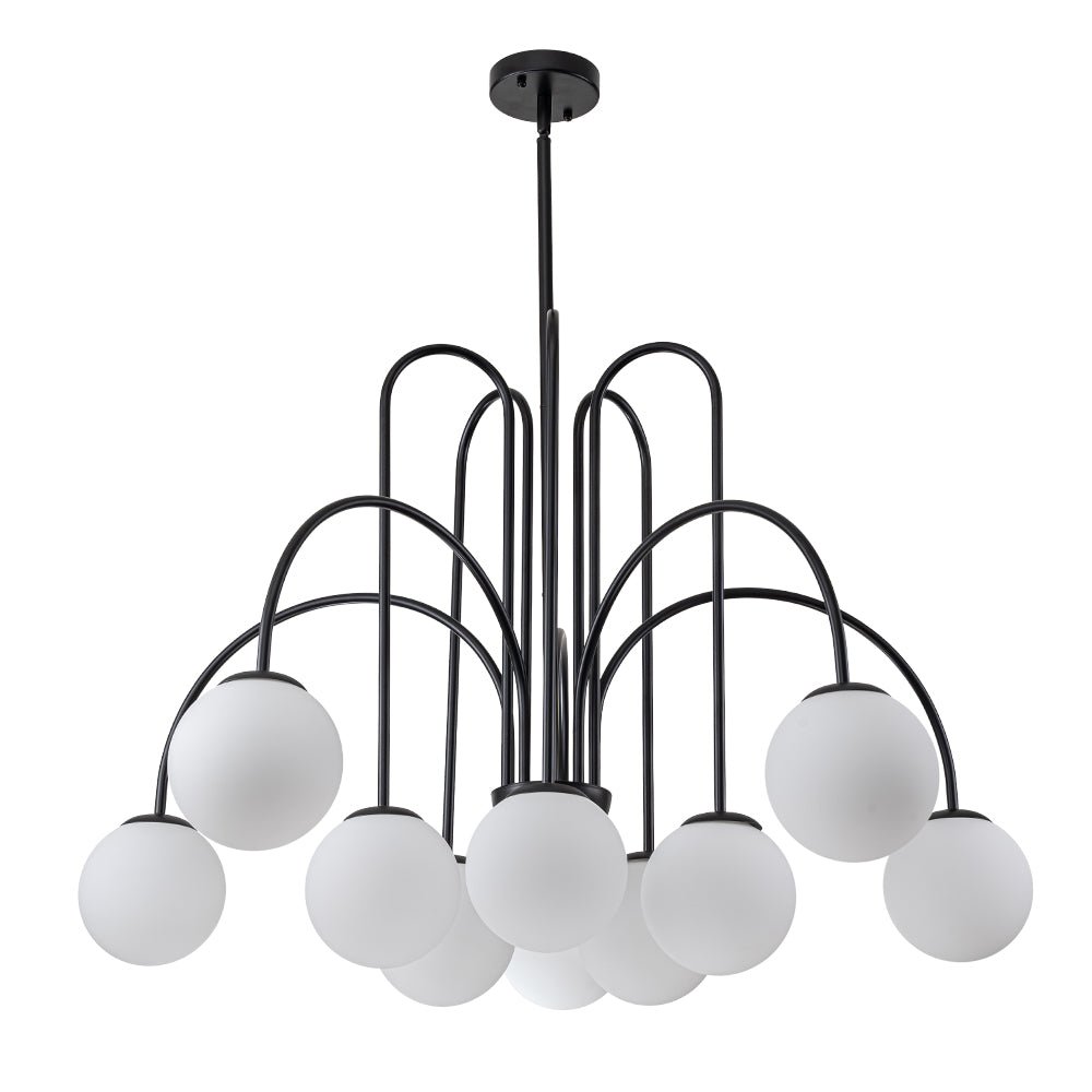 Vallin Traditional Metal Glass Chandelier - Lamp Copper