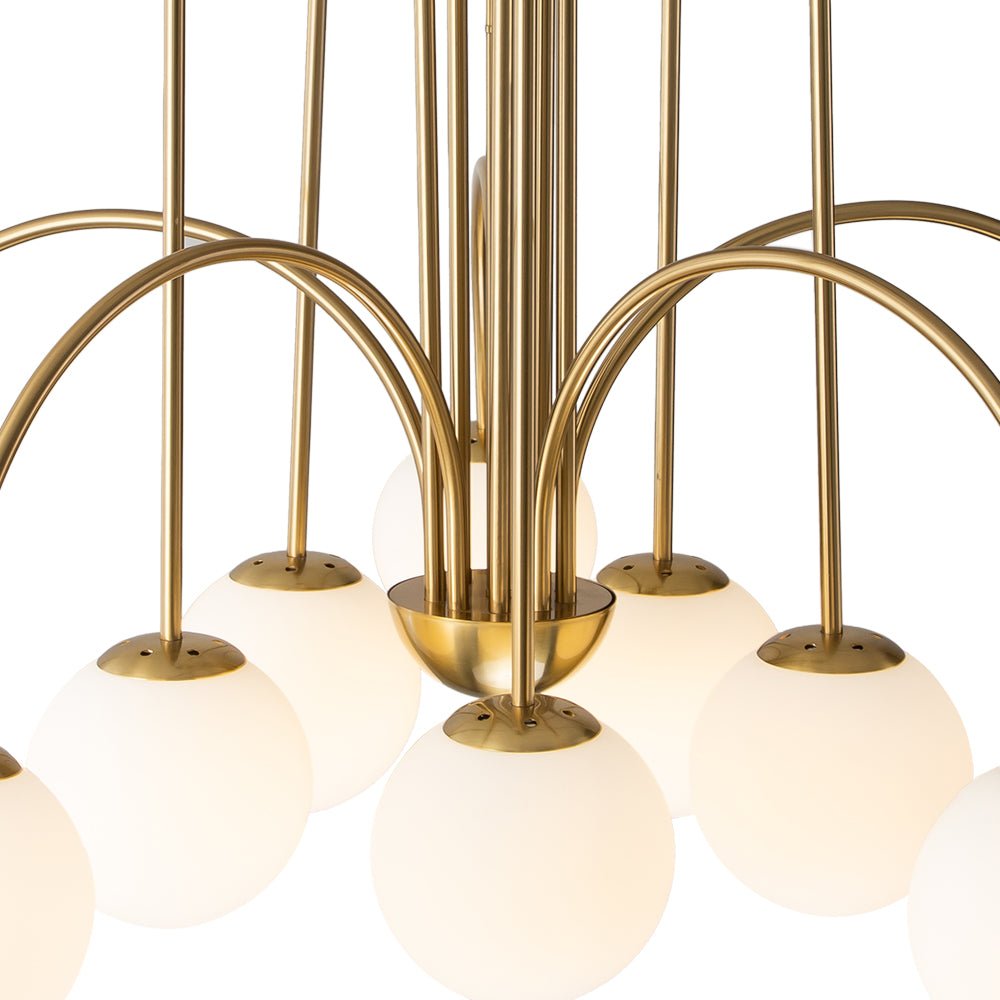 Vallin Traditional Metal Glass Chandelier - Lamp Copper
