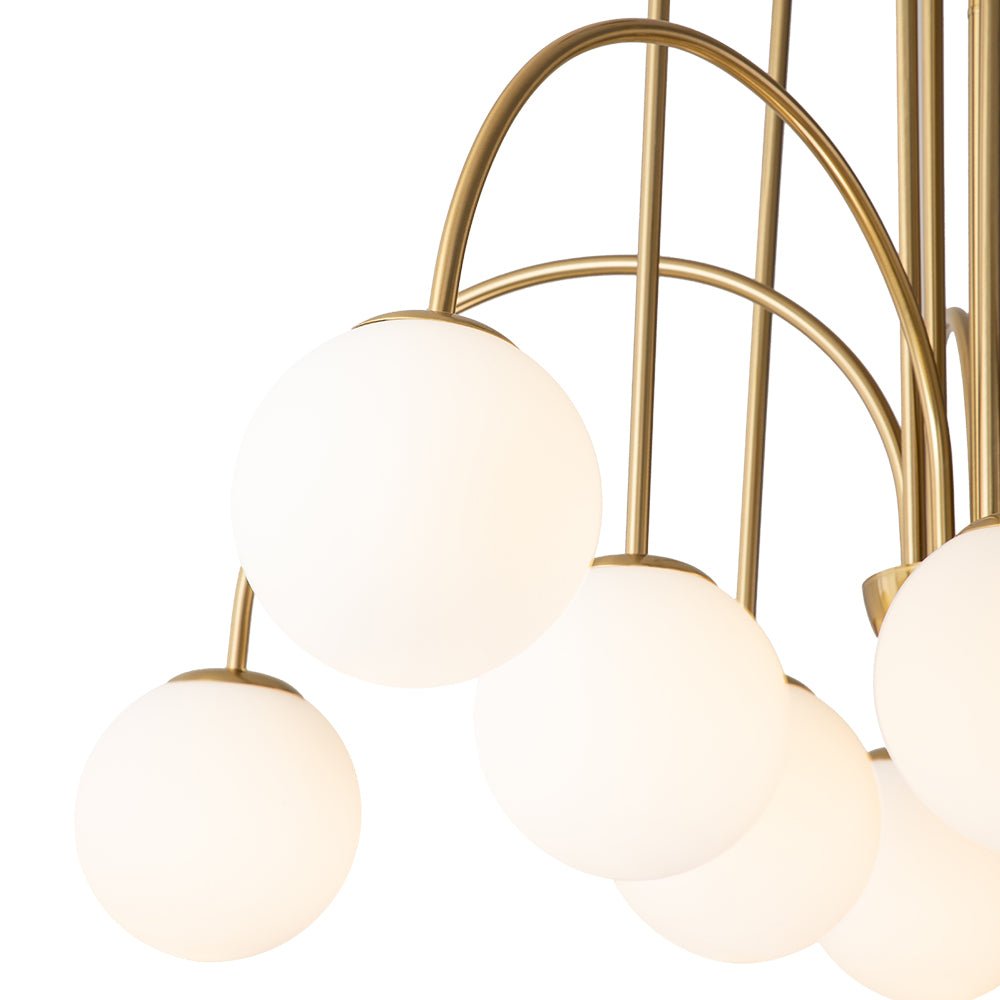 Vallin Traditional Metal Glass Chandelier - Lamp Copper