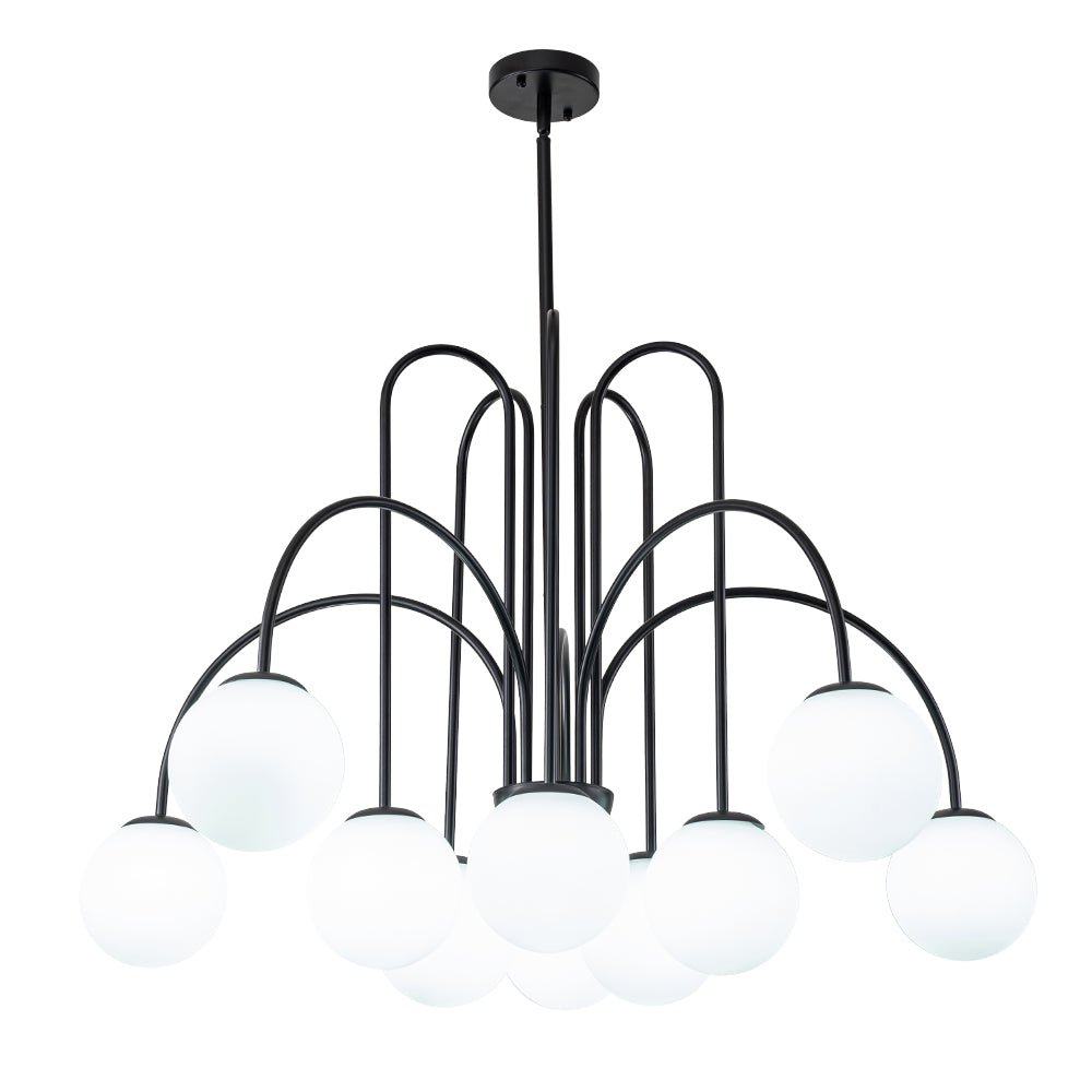 Vallin Traditional Metal Glass Chandelier - Lamp Copper