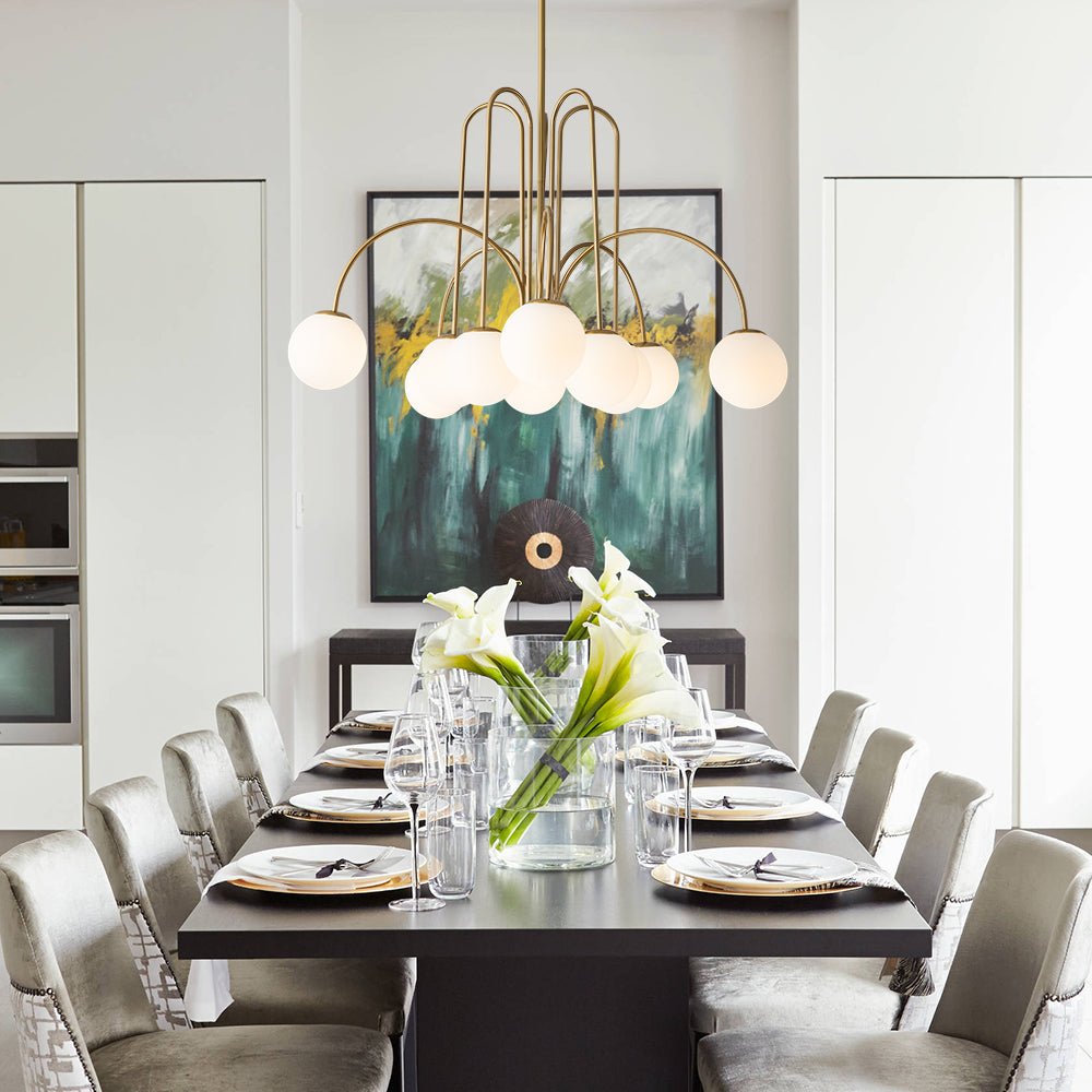 Vallin Traditional  Metal Glass Chandelier