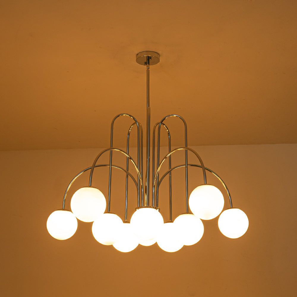 Vallin Traditional Metal Glass Chandelier - Lamp Copper