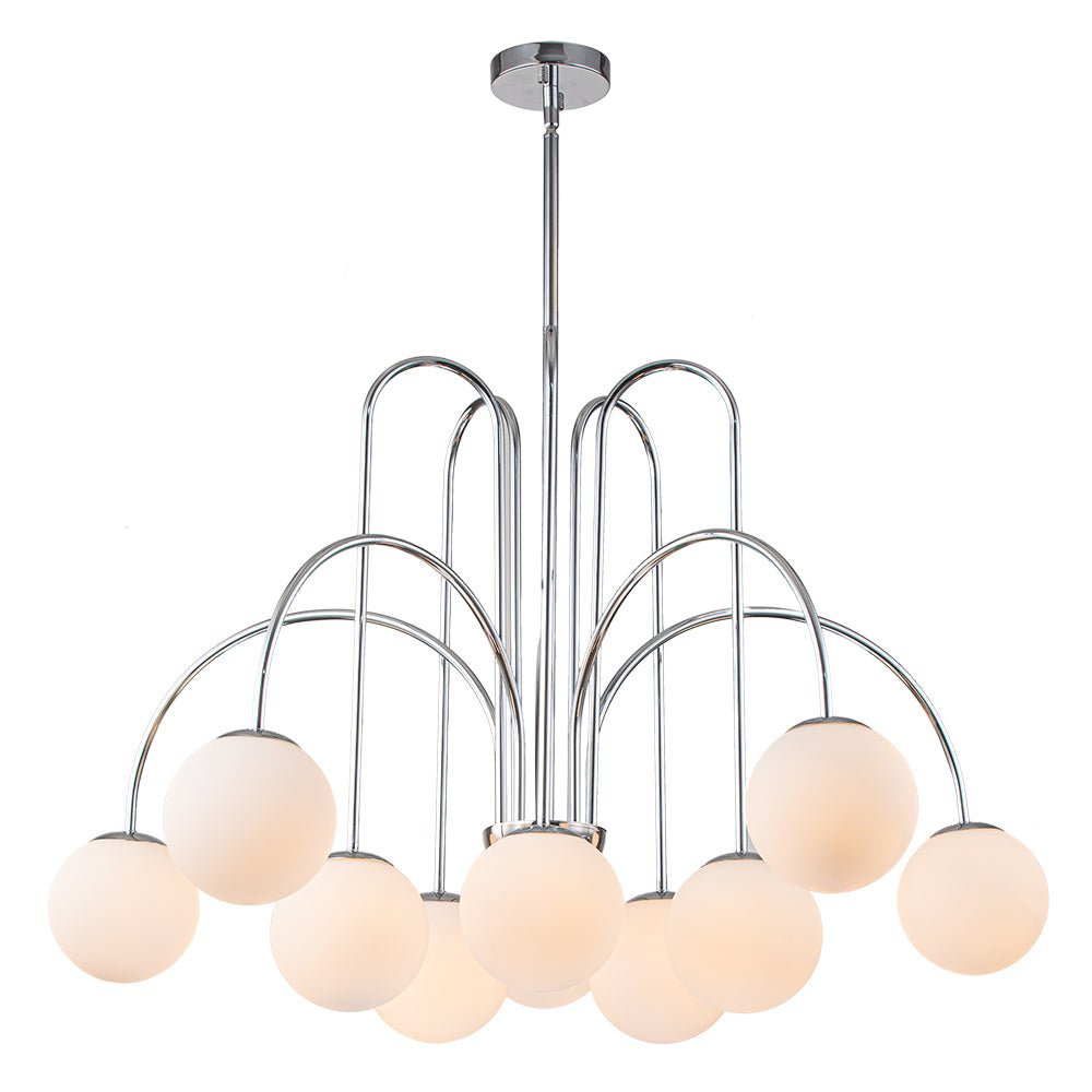 Vallin Traditional Metal Glass Chandelier - Lamp Copper