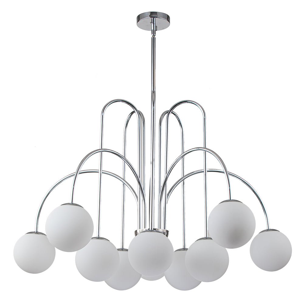 Vallin Traditional Metal Glass Chandelier - Lamp Copper