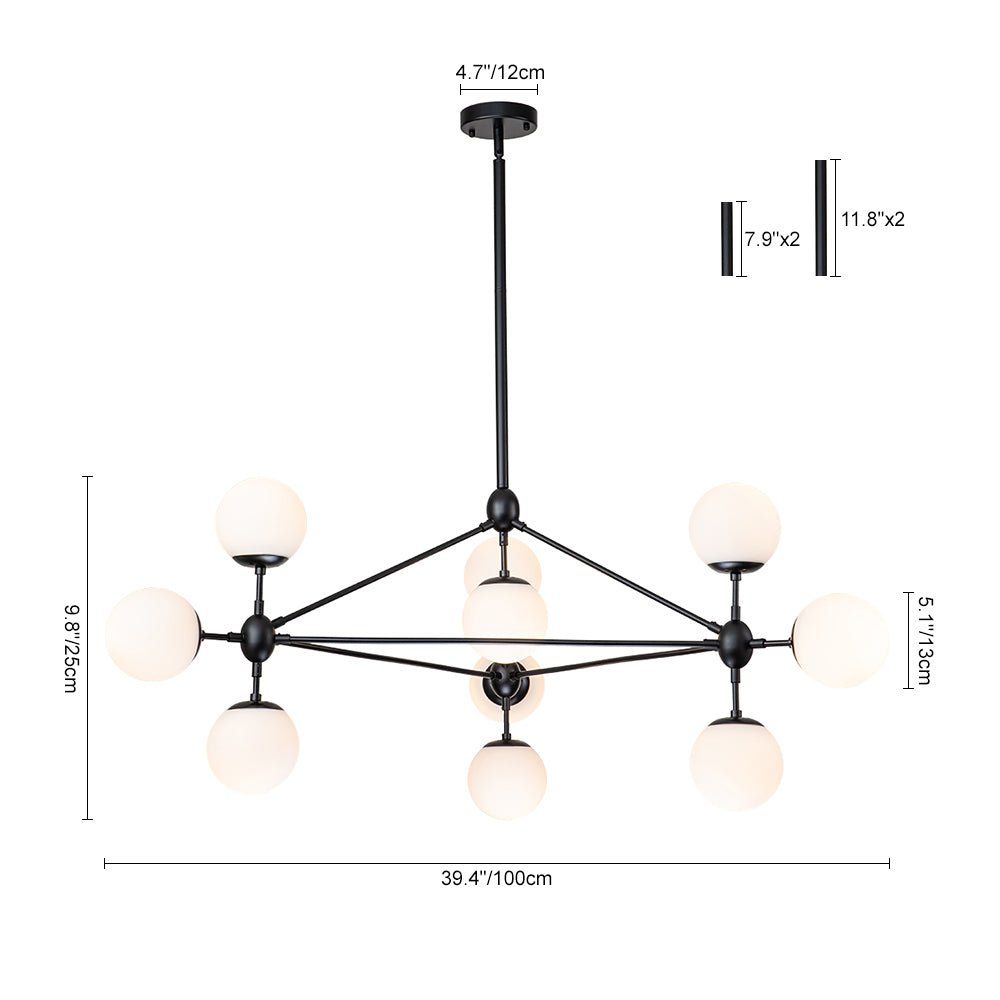 Tindra Globe Geometric Glass Chandelier