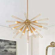 Waegnuli Geometric Sputnik Sunburst Metal Chandelier