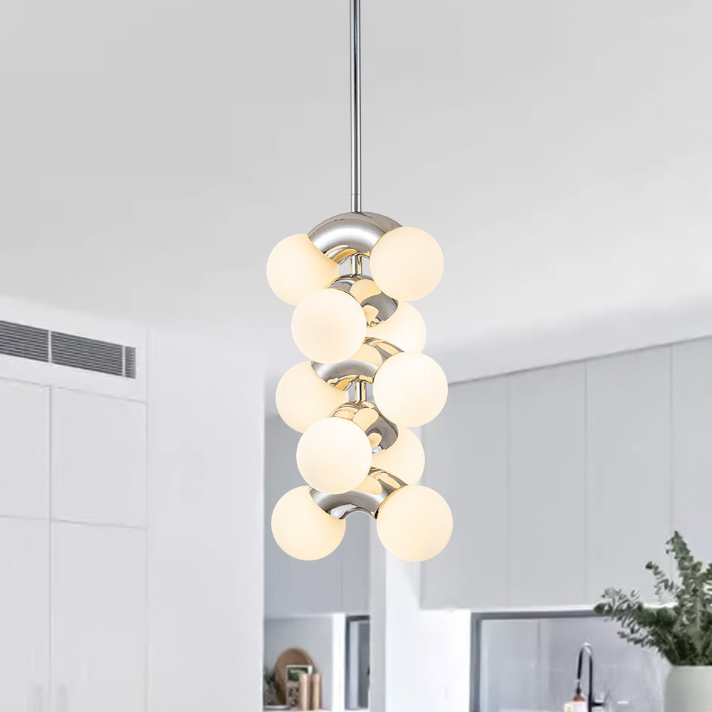 Caeluvox Pearl Tiered Milky Glass Pendant Light