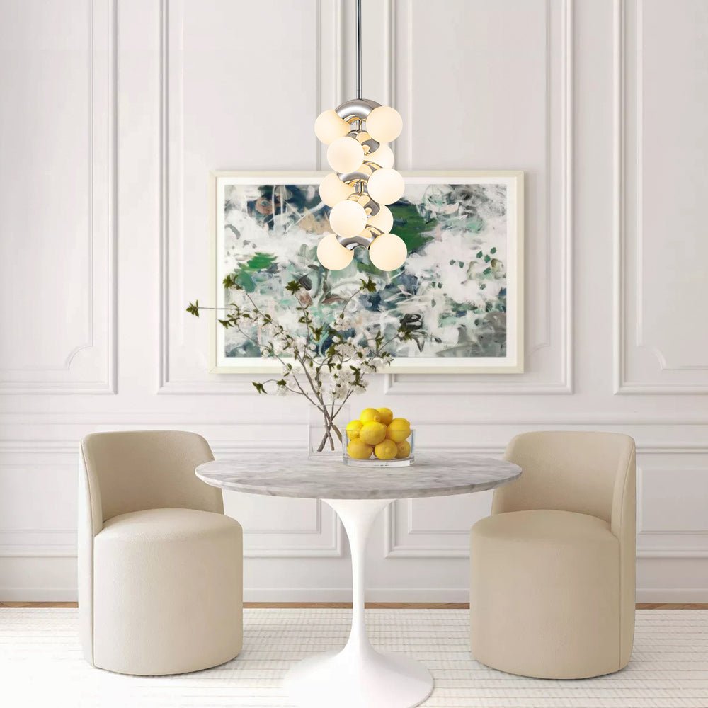 Caeluvox Pearl Tiered Milky Glass Pendant Light