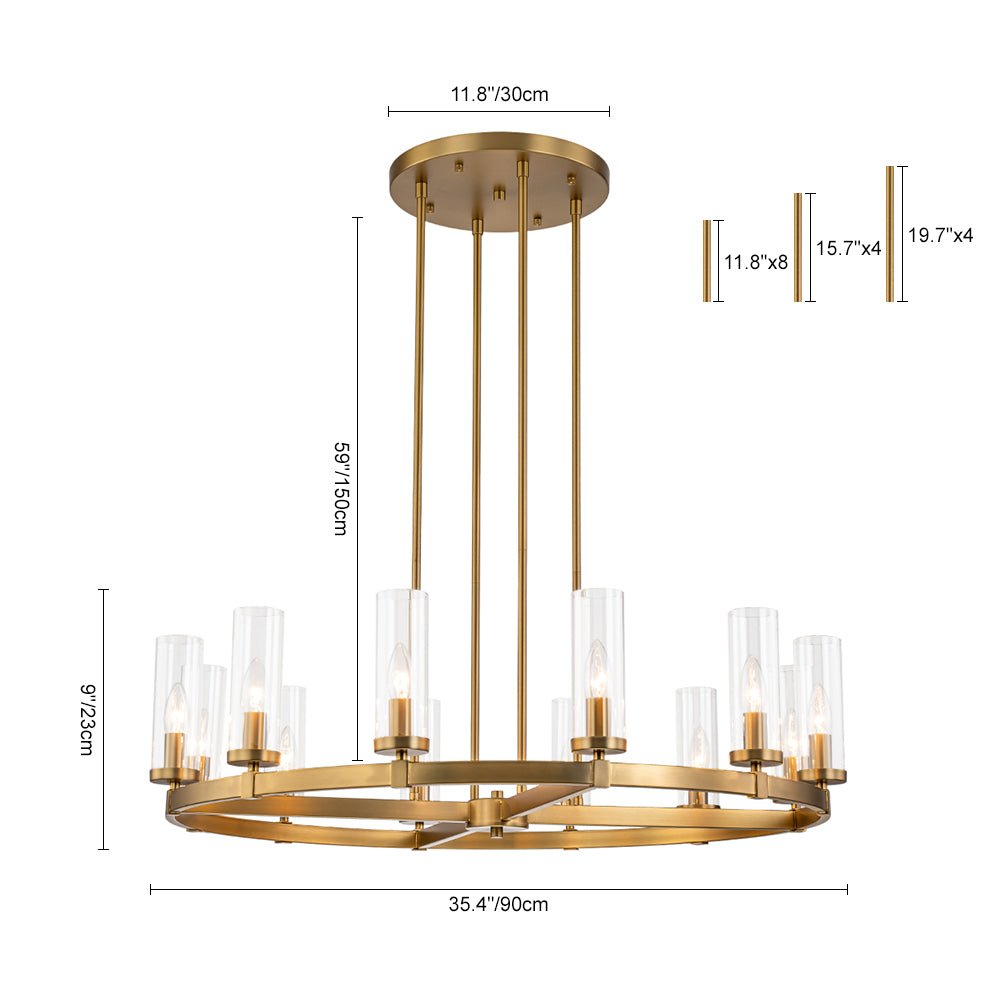 Plotulix Industrial Glass Chandelier