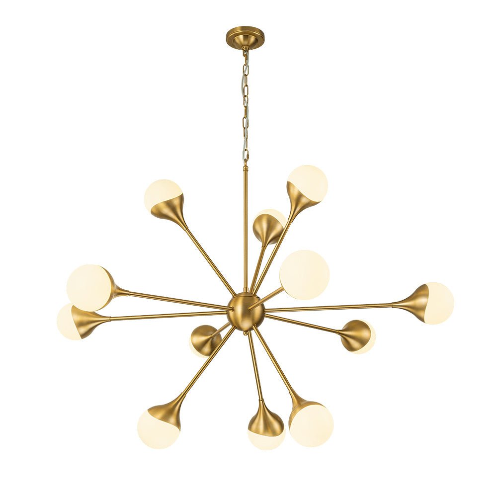 Caeluli Modern Sputnik Opal Glass Chandelier