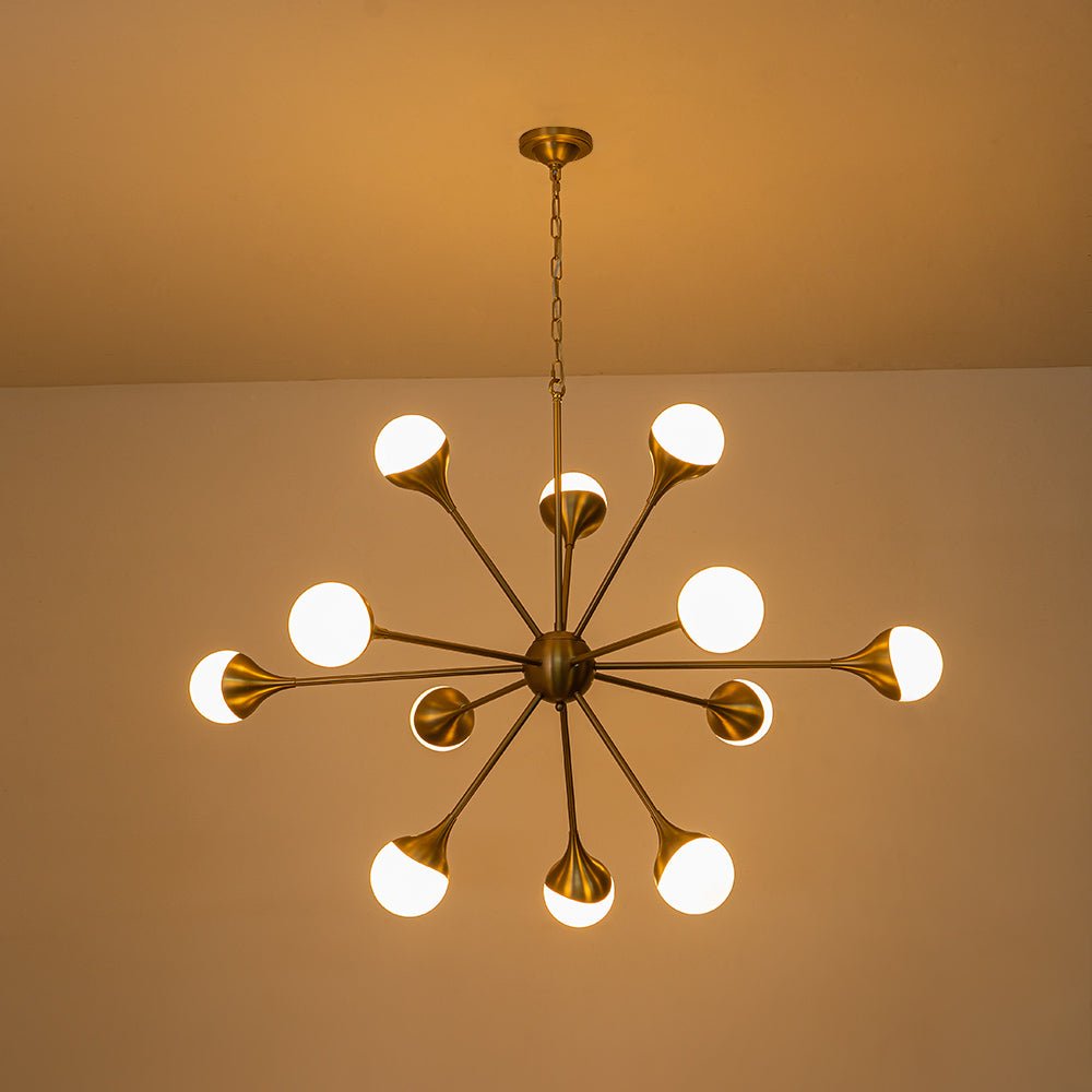 Caeluli Modern Sputnik Opal Glass Chandelier