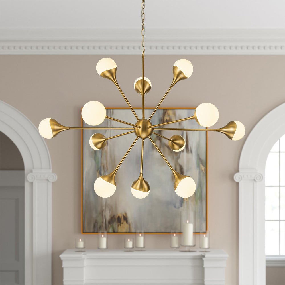 Caeluli Modern Sputnik Opal Glass Chandelier