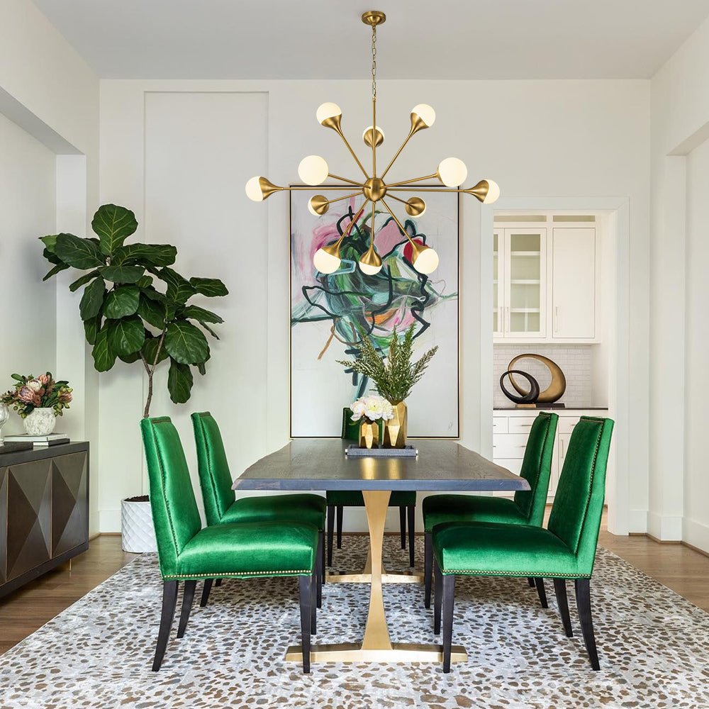 Caeluli Modern Sputnik Opal Glass Chandelier
