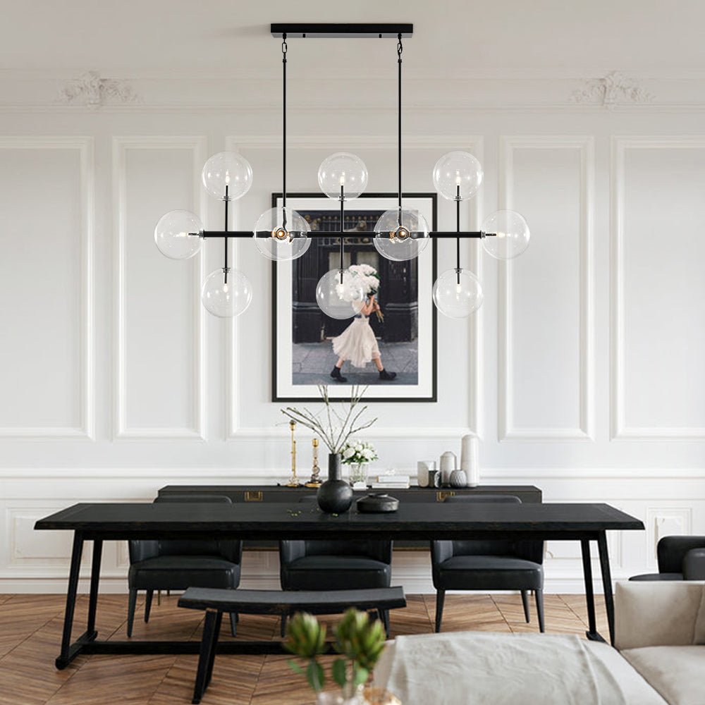 Himinuvux Sputnik Globe Bubble Linear Glass Chandelier