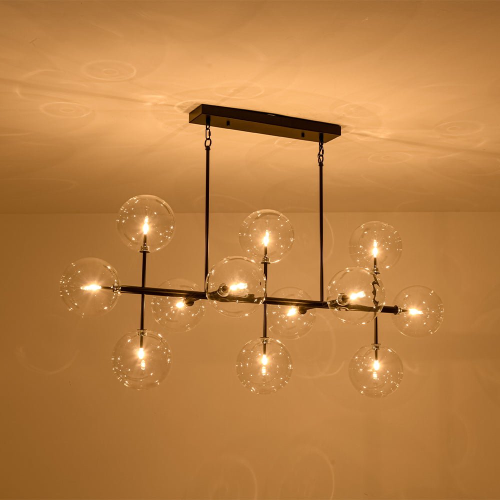 Himinuvux Sputnik Globe Bubble Linear Glass Chandelier