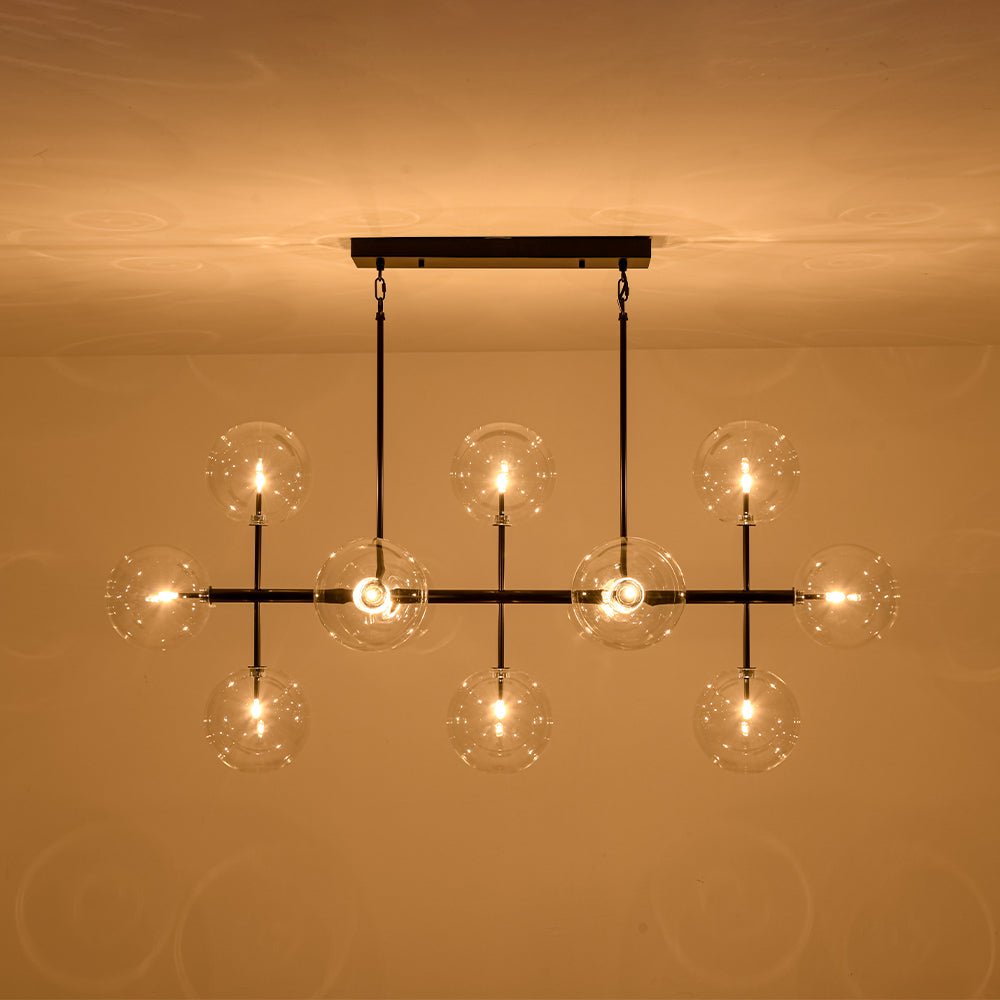 Himinuvux Sputnik Globe Bubble Linear Glass Chandelier