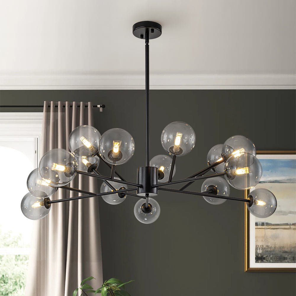 Ornuli Scandinavian Smoked Glass Chandelier