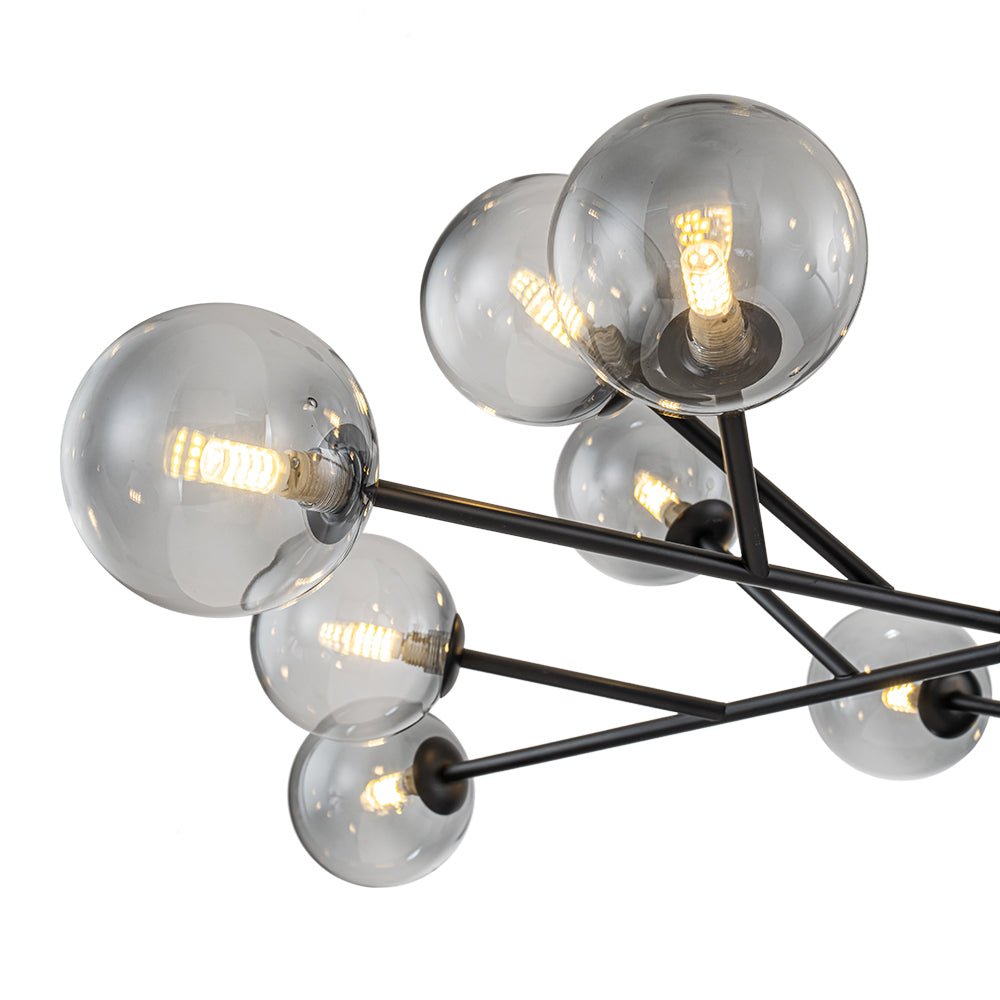 Ornuli Scandinavian Smoked Glass Chandelier