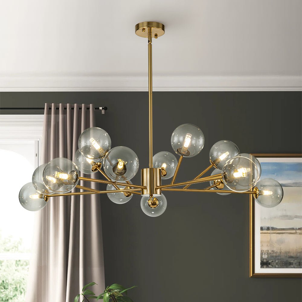 Ornuli Scandinavian Smoked Glass Chandelier