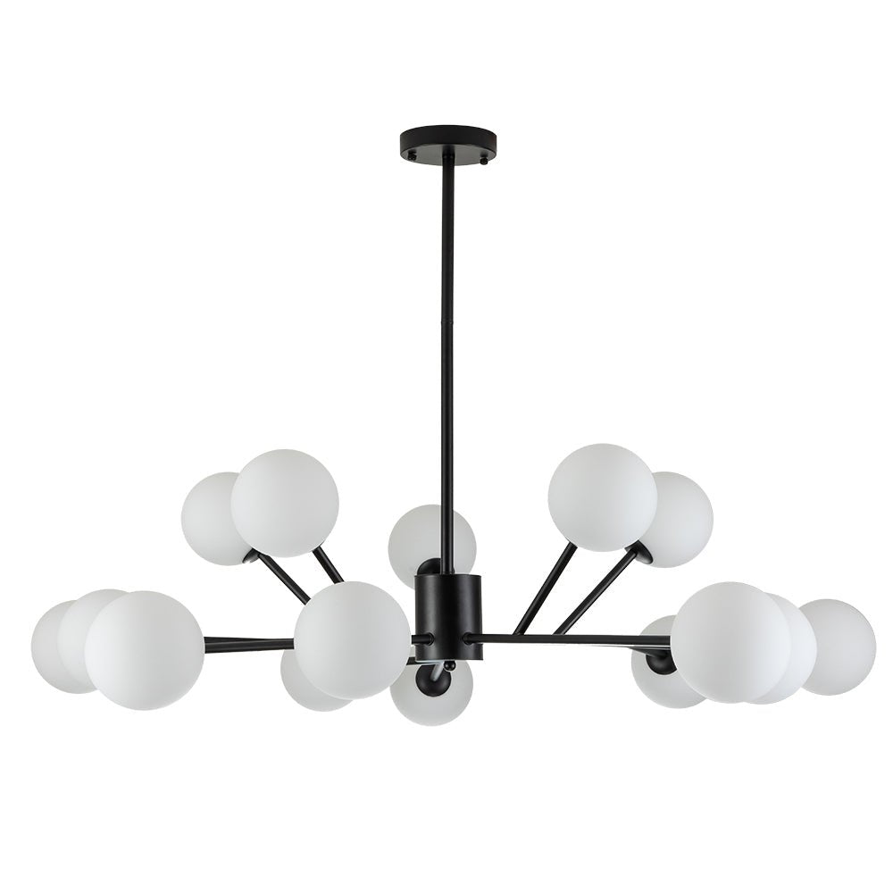 Vatnuvyt Frosted Globe Branch Glass Pendant Chandelier - Lamp Copper