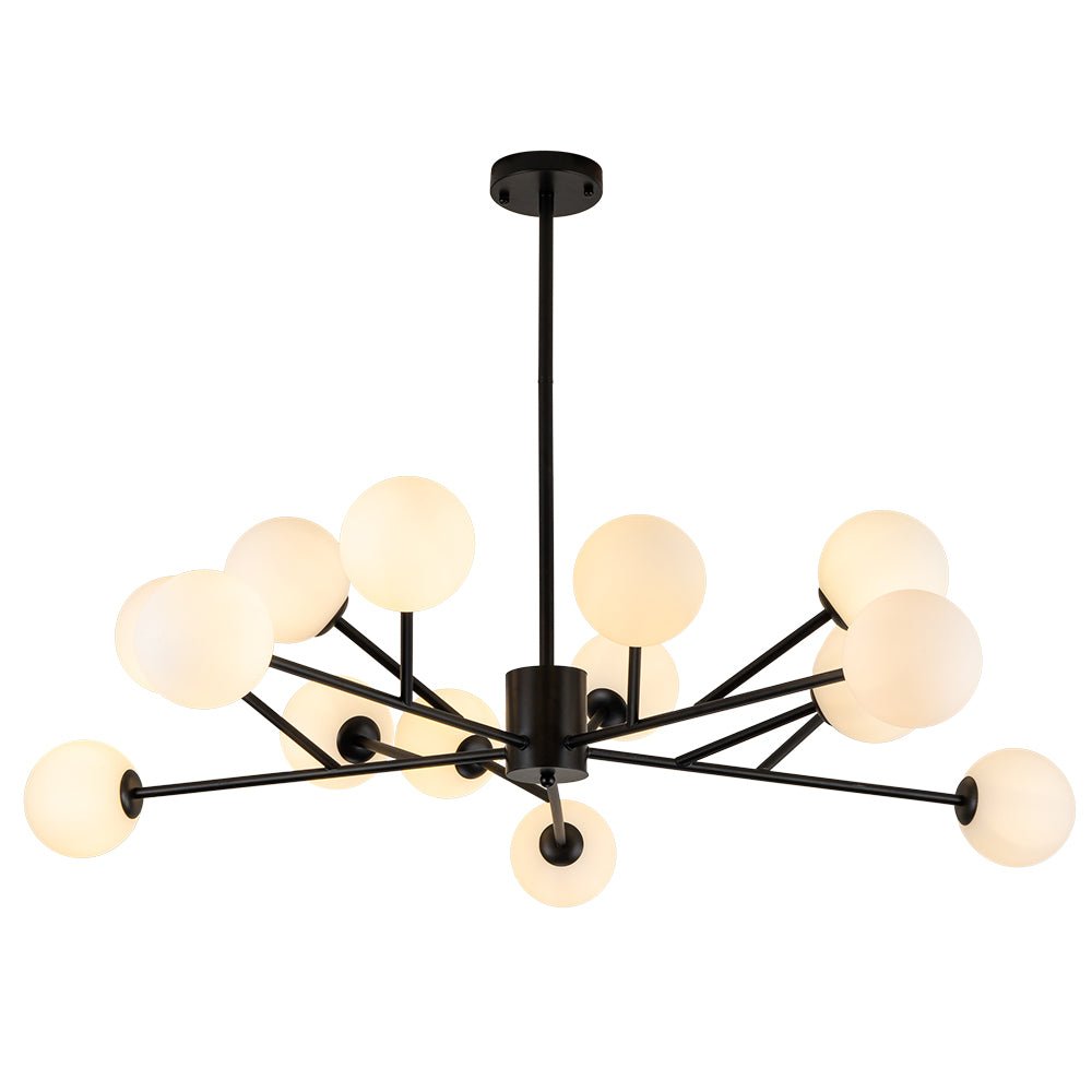 Vatnuvyt Frosted Globe Branch Glass Pendant Chandelier - Lamp Copper