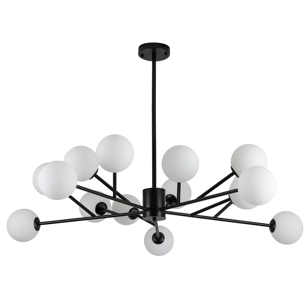 Vatnuvyt Frosted Globe Branch Glass Pendant Chandelier - Lamp Copper