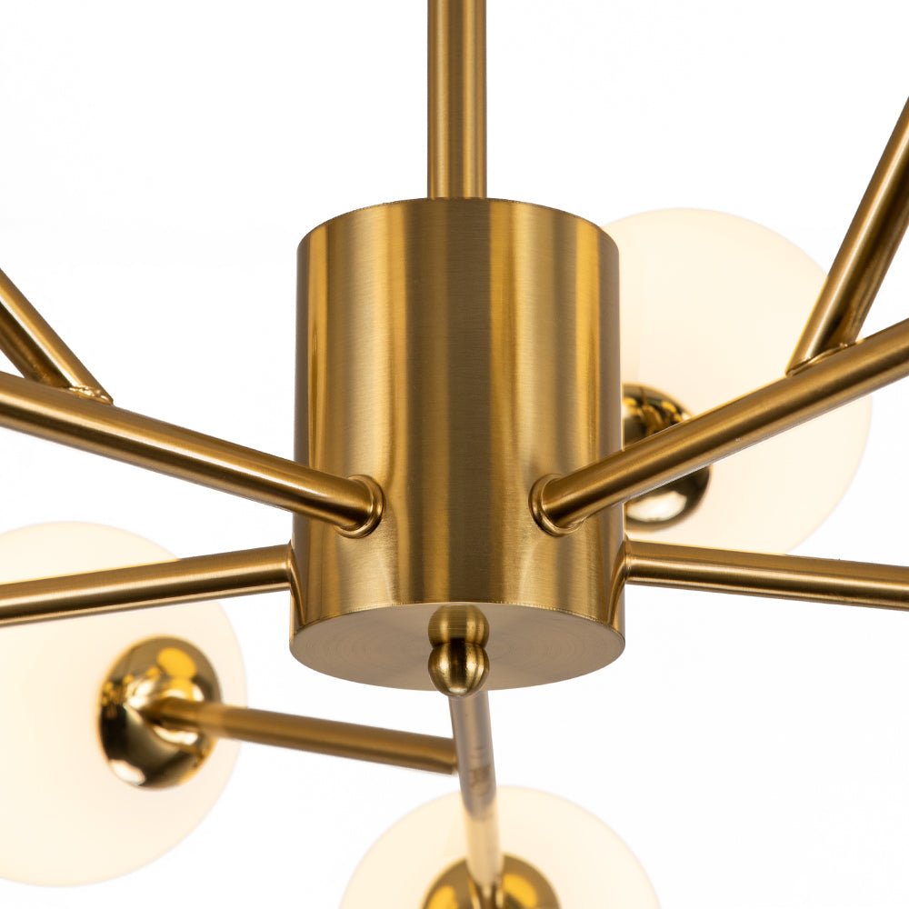Vatnuvyt Frosted Globe Branch Glass Pendant Chandelier - Lamp Copper