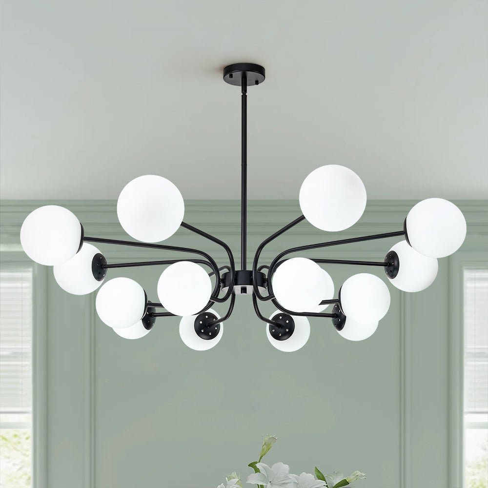 Zorion Frosted Sputnik Glass Chandelier